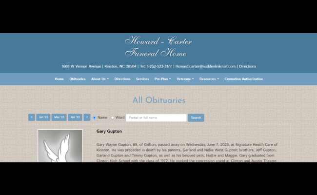 Howard – Carter Funeral Home Obituaries 2023 Best Info