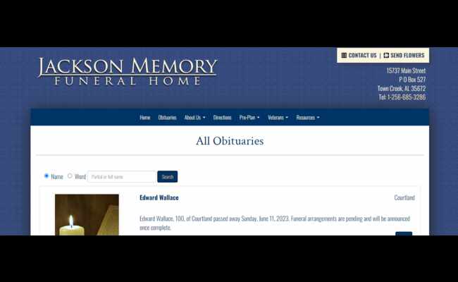 Jackson Memory Funeral Home Obituaries 2023 Best Info
