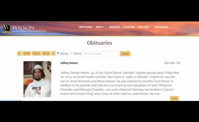 Wilson Funeral Home Danville, VA Obituaries 2023 Best Info